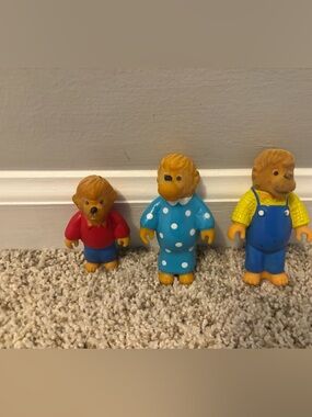 Vtg McDonalds Happy Meal Berenstain Bears Papa,Mama,Brother Figures 1986 lot of3